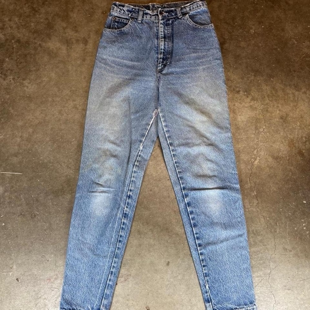 Vintage 90s SOS standard ovation sportswear blue denim jeans Size 26" - Picture 3 of 8